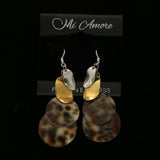 Mi Amore Dangle-Earrings Silver-Tone/Brown