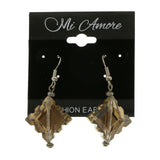 Mi Amore Dangle-Earrings Silver-Tone/Brown