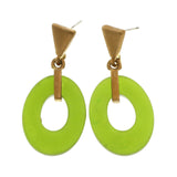 Mi Amore Dangle Post-Earrings Gold-Tone/Green