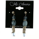 Mi Amore Dangle Post-Earrings Silver-Tone/Blue