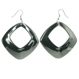 Silver-Tone Metal Dangle-Earrings