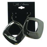 Silver-Tone Metal Dangle-Earrings