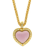 Mi Amore Heart Pendant-Necklace Gold-Tone/Purple