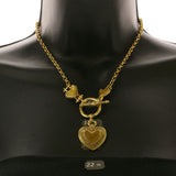 Mi Amore Heart Pendant-Necklace Gold-Tone/Yellow