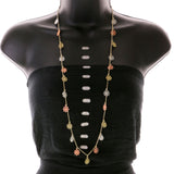 Mi Amore Flower Adjustable Necklace-Earring-Set Multicolor & Gold-Tone