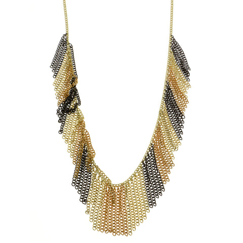 Mi Amore Adjustable Long-Necklace Multicolor/Gold-Tone