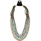 Mi Amore Adjustable Bead-Necklace Multicolor/Gold-Tone