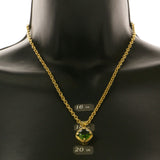 Mi Amore Pendant-Necklace Gold-Tone/Green