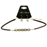 Mi Amore Adjustable Necklace-Earring-Set Multicolor/Gold-Tone