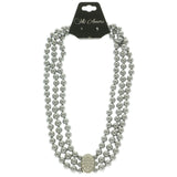 Mi Amore Bead-Necklace Gray/Silver-Tone