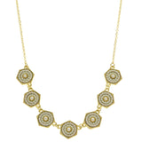 Mi Amore Adjustable Fashion-Necklace White/Gold-Tone