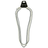 Mi Amore Adjustable Bead-Necklace Gray/White