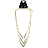 Mi Amore Adjustable Necklace-Earring-Set Gold-Tone/Blue