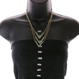 Mi Amore Adjustable Necklace-Earring-Set Gold-Tone/Blue