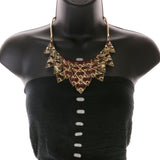 Mi Amore Adjustable Necklace-Earring-Set Multicolor/Gold-Tone