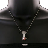 Mi Amore Pendant-Necklace Silver-Tone/Peach