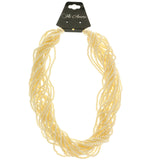 Mi Amore Layered-Necklace White/Gold-Tone