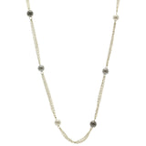 Mi Amore Long-Necklace Gray/Silver-Tone
