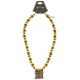 Mi Amore Adjustable Bead-Necklace Brown/Gold-Tone