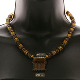 Mi Amore Adjustable Bead-Necklace Brown/Gold-Tone