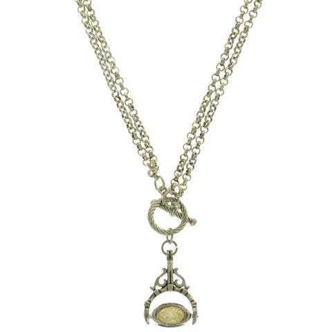 Mi Amore Pendant-Necklace Silver-Tone/Yellow
