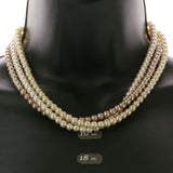 Mi Amore Layered-Necklace White/Brown
