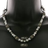 Mi Amore Adjustable Bead-Necklace Silver-Tone