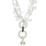 Mi Amore Adjustable Statement-Necklace White/Clear
