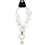 Mi Amore Adjustable Statement-Necklace White/Clear
