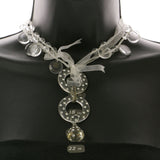 Mi Amore Adjustable Statement-Necklace White/Clear