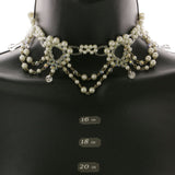 Mi Amore Adjustable Choker-Necklace White/Clear