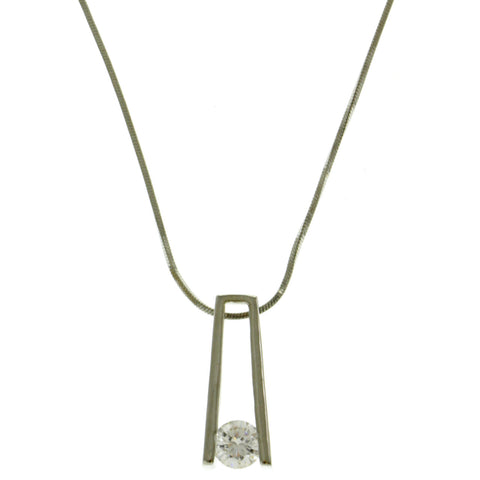 Mi Amore Pendant-Necklace Silver-Tone
