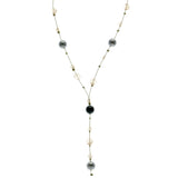 Mi Amore Adjustable Fashion-Necklace Silver-Tone/Gray
