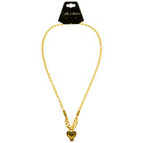 Mi Amore Heart Pendant-Necklace Gold-Tone