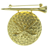 Golf Brooch Pin Gold Color  #LQP101