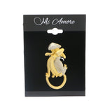 Aquarius Brooch-Pin Dual-Tone Color  #LQP1033