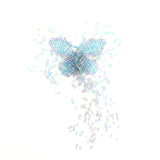 Butterfly Brooch-Pin With Bead Accents Silver-Tone & Multi Colored #LQP1068