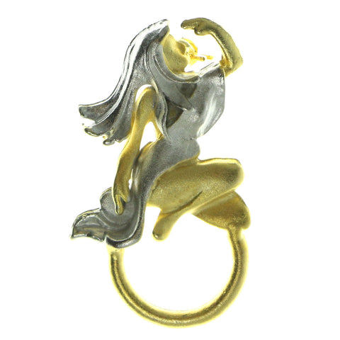 Woman Brooch Pin Gold & Silver Colored #LQP120
