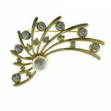 Mi Amore Brooch-Pin Gold-Tone/White LQP706