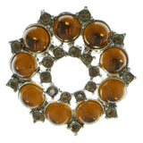 Mi Amore Brooch-Pin Silver-Tone/Orange LQP738