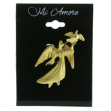 Mi Amore Angel Brooch-Pin Gold-Tone