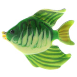 Mi Amore Fish Brooch-Pin Silver-Tone/Green