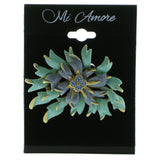 Mi Amore Brooch-Pin Gold-Tone/Blue