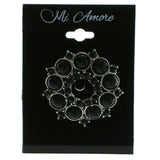 Mi Amore Brooch-Pin Silver-Tone/Black