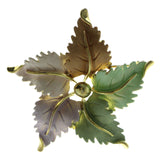 Mi Amore Flower Brooch-Pin Gold-Tone/Multicolor