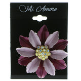 Mi Amore Flower Brooch-Pin Gold-Tone/Pink