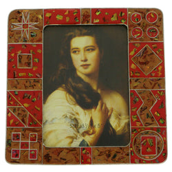 Mi Amore Picture-Frame Red/Gold-Tone