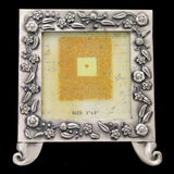 Mi Amore Flower Picture-Frame Silver-Tone