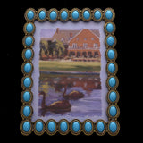 Mi Amore Picture-Frame Blue/Bronze-Tone