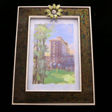 Mi Amore Flower Picture-Frame Green/Silver-Tone